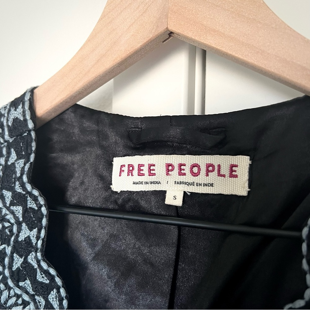 Free People Black and White Patterned Vest - Picture 8 of 9
